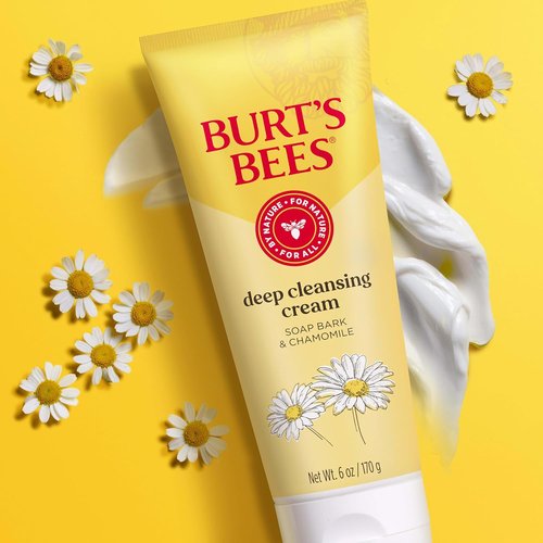 Burt's Bees Face Wash - Deep Cleansing Cream with Chamomile | All-Natural 6 oz (Pack of 3)