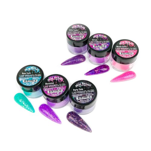 Mia Secret Nail Art LAS Vegas Acrylic Powder 6 Piece