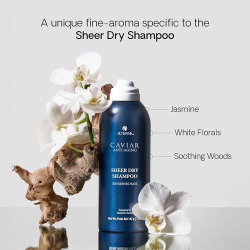 Alterna Haircare CAVIAR Anti-Aging Sheer Dry Shampoo - Refresh Hair & Absorb Oil | 5 Fl Oz, No Buildup for All Hair Types