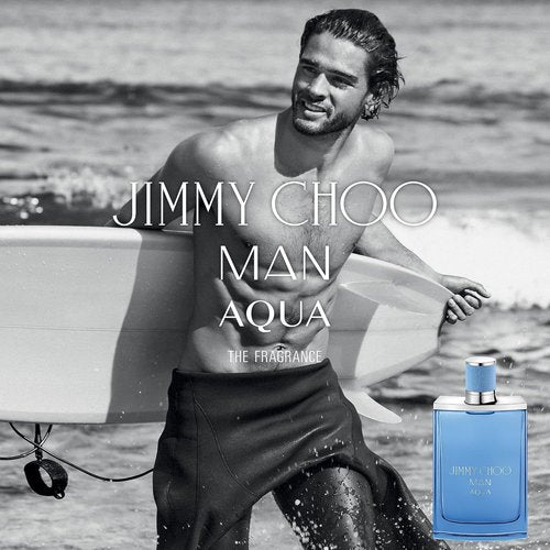JIMMY CHOO - Man Aqua Eau de Toilette - Refreshing Men's Fragrance with Grapefruit & Clary Sage - 3.3 oz