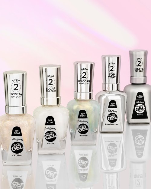 Sally Hansen Miracle Gel™, Shiny Top Coat, Long Lasting, Gel-Like Formula, No UV Lamp Needed, Clear Nail Polish