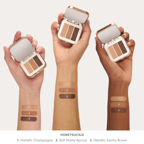 Jane Iredale PurePressed Eye Shadow Triple - Highly Pigmented Mineral Formula, Long-Lasting & Crease-Resistant, Safe for Sensitive Eyes
