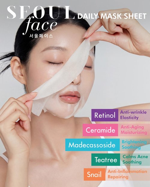 DERMAL Seoul Face Retinol + LHA Daily Quick Sheet Mask, 36 Count Pull-Out Dispenser Box with Tweezers, Pore & Wrinkle Care, Collagen + Peptides, Vegan Tencel