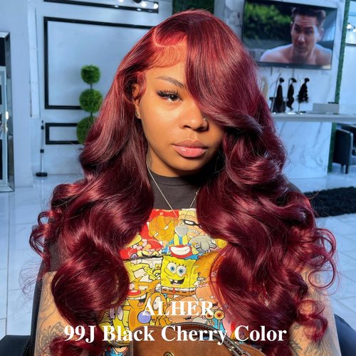Dark Burgundy 2X6 HD Lace Closure 14 Inch