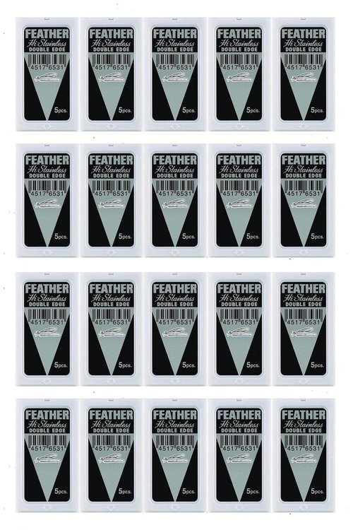 Feather Double Edge Safety Razor Blades 100 Count