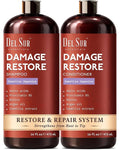DEL SUR Hair Repair Shampoo & Conditioner Set - Moisturizing & Damage Repair | 16 fl oz Each | Infused with Camellia Japonica, Amino Acids, Biotin & Argan Oil