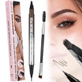 CALAILIS Eyebrow Pencil - 2-in-1 Microblading & Eyeliner Dual-Ended Tool for Natural, Waterproof Brows (Dark Brown)