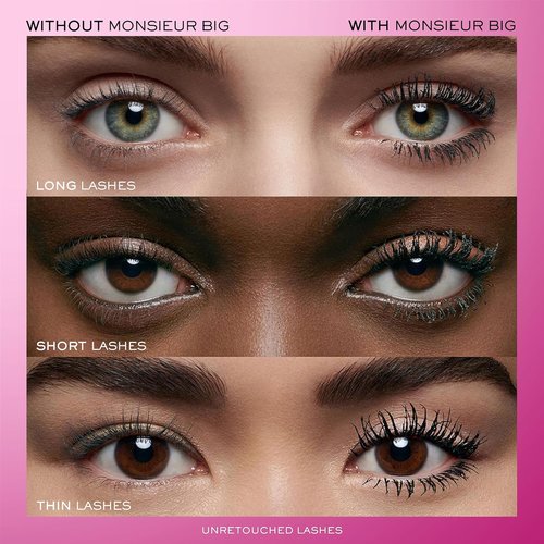 Lancôme Monsieur Big Waterproof Mascara - Instant Volume & False Lash Effect - 12x More Volume, 24-Hour Wear - Smudge & Flake Free - Black
