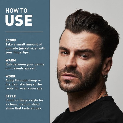 CRVFT Pomade - Medium Hold Styling Gel with Semi-Matte Finish - 2oz | Water-Based, Boss Scented for All Hair Types