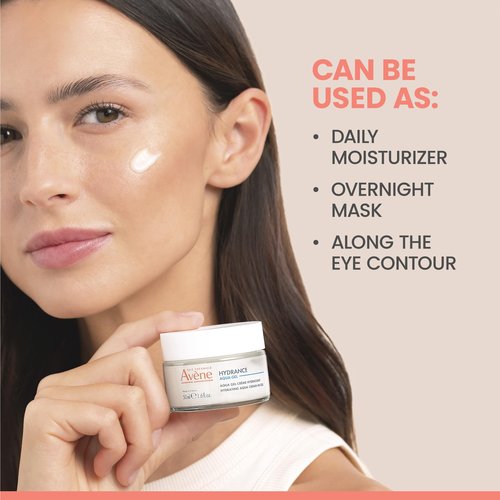 Avène Hydrance Hydrating Aqua-Gel Cream, Face Moisturizer For Normal to Dry, Dehydrated Sensitive Skin, 72 Hour Hydration with Hyaluronic Acid & Aloe, Hydration Powerhouse, Non-Comedogenic