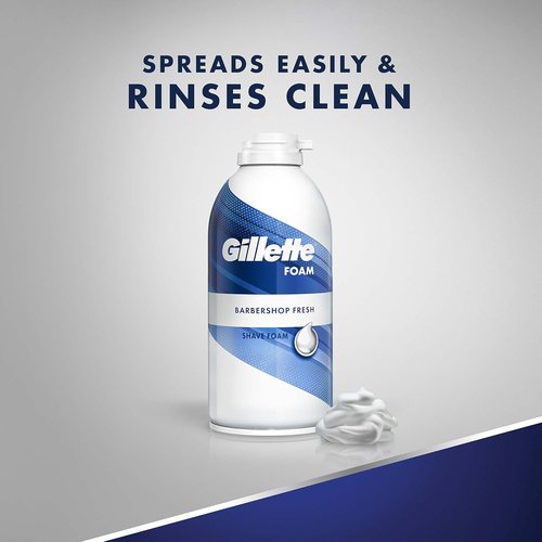 Gillette Shaving Foam - Barbershop Fresh Scent, 11 oz | Smooth & Comfortable Shave