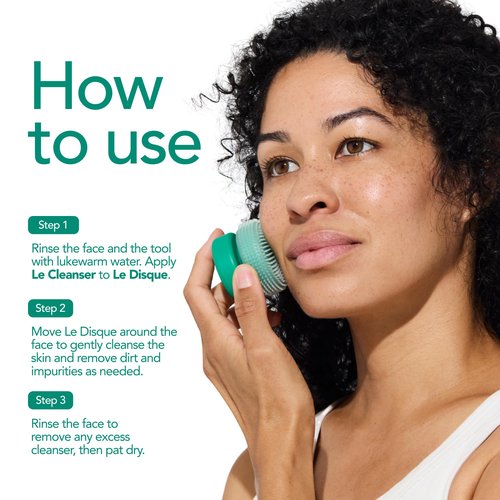 Dore Le Disque Silicone Facial Cleansing Tool – Gentle Exfoliating & Massaging Skincare Accessory – Soft Design for Daily Face Care & Product Absorption