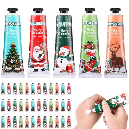 Dansib 24 Pcs Christmas Hand Cream Gift Sets for Dry Cracked Hands Moisturizing Hand Lotion Small Travel Lotion Stocking Stuffers Gift Set for Women Mom Girlfriend Christmas Birthday