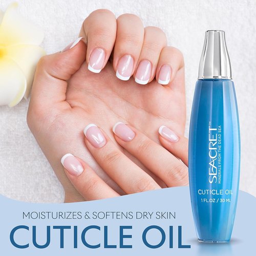 SEACRET Cuticle Oil - Fast-Absorbing Nail Treatment with Precision Dropper, Dead Sea Minerals & Vitamin E