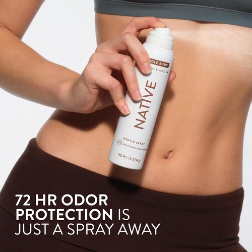 Native Whole Body Deodorant Spray - Coconut & Vanilla Scent | 72-Hour Odor Control, Aluminum-Free, 3.5 oz