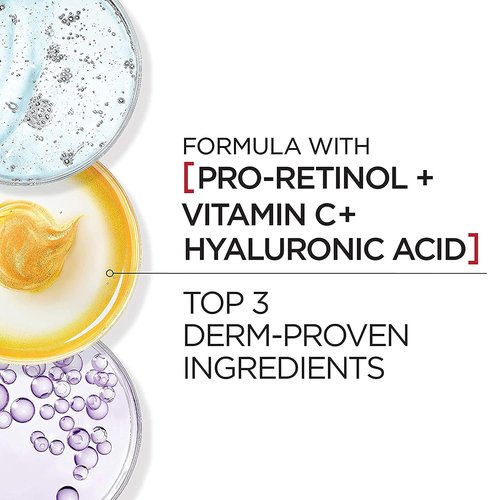 L'Oreal Paris Revitalift Anti-Aging Eye Cream - Pro Retinol, Hyaluronic Acid & Vitamin C, 0.5 fl. oz.
