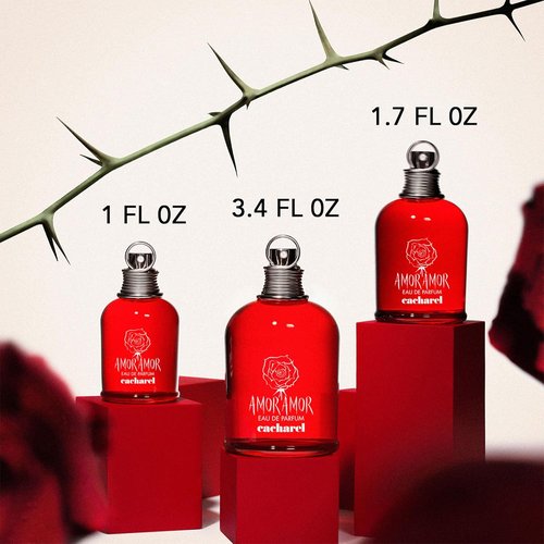 Cacharel Amor Amor Eau de Parfum Spray for Women - Floral Fruity Chypre with Bergamot, Rose & Cedar Notes | 3.4 oz