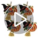 Halloween Napkin Rings Pumpkin Witch Design Set of 4 - Festive Table Decor
