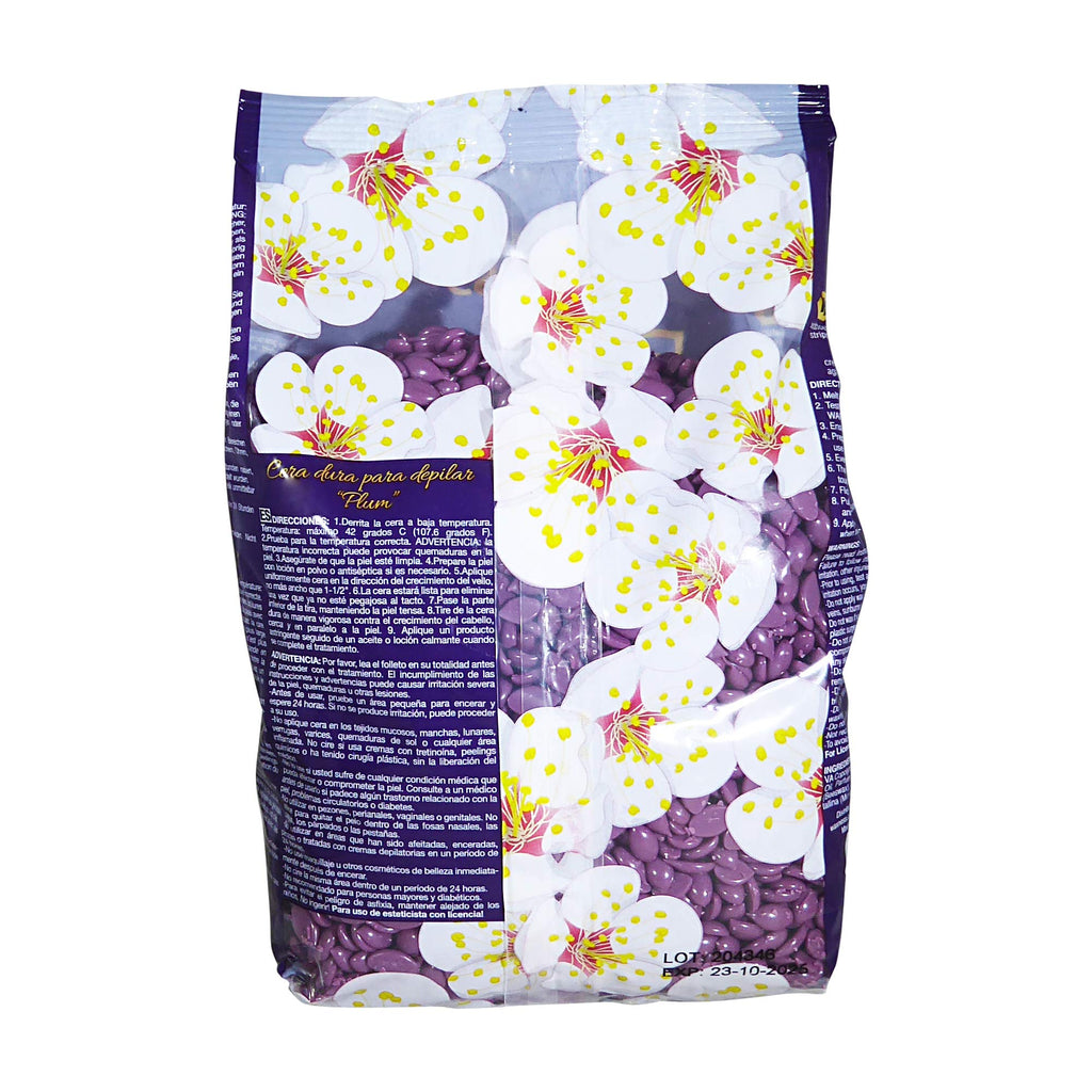 Waxness Film Hard Wax Beads Plum 2.2 lb (1 kg) – Stripless Professional Hard Wax with Plum Scent for Face & Body, Smooth Application – Made in Italy