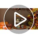 3-Tier Ceramic Pumpkin Serving Tray - Fall Thanksgiving Cake Stand with 7, 9, 11 Inch Sizes - Pumpkin Variation