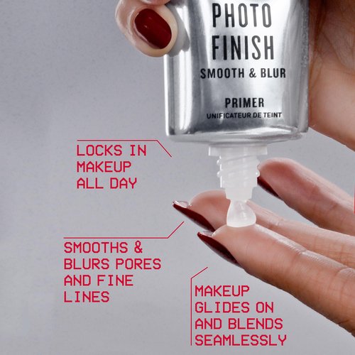 Smashbox The Original Photo Finish Smooth & Blur Makeup Primer | Instantly Smooths and Blurs Fine Lines and Pores | Vitamins A + E, 1 Fl Oz