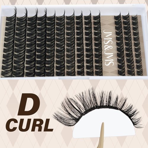 JMS&JMS Lash Clusters Kit Lash Extension Kit with Lash Bond and Seal Eyelash Applictor Lash Remover Eyelash Brush Lash Extension Kit for Beginner (MISS BELLA-8-18mix)