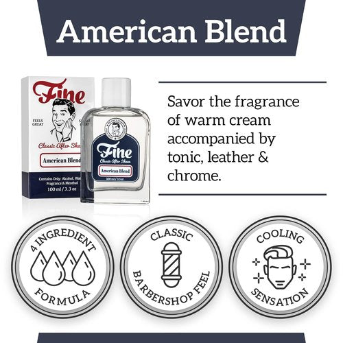 Mr. Fine Aftershave - American Blend Fragrance, Soothing Post-Shave Balm for All Skin Types | 100ml