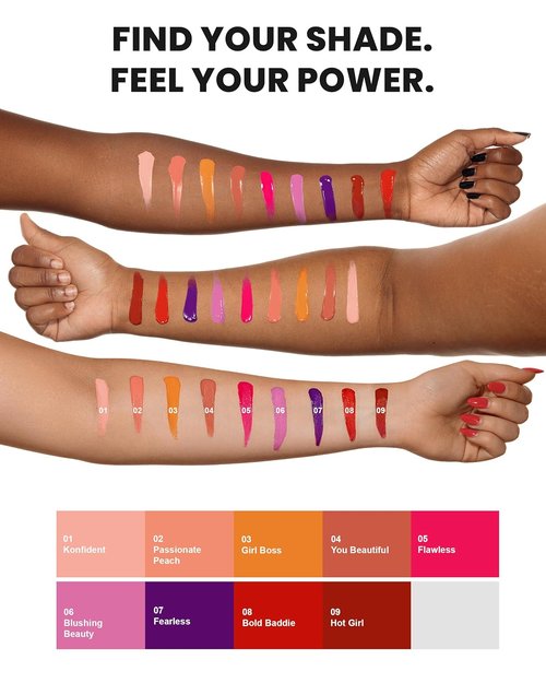 Konfident Liquid Blush - TikTok-Viral Natural Flush Cheek Color with Collagen & Glycerin for Radiant Glow - Vegan High-Pigment Makeup