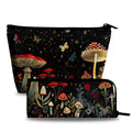 xiaotcq Mushrooms Makeup Bag Cosmetic Bag for Women,1Pcs Large Capacity Makeup Bags and 1Pcs Pencil Case Makeup Brushes Storage Bag Travel Toiletry Bag Organizer