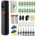 Tattoo Kits Tattoo Machine with Two 1600mAh Batteries,20PCS Cartridge,Tattoo Pen Complete Tattoo Accessories for Beginners (NA-TK8501-1）