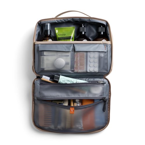 Bellroy Hanging Toiletry Kit Plus (8 Liter Travel Hanging Toiletry Bag) - Stone