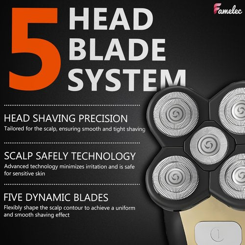 FAMELEC 3 Pack Freedom Shaver Heads Compatible with Freedom Grooming Replacement Blades for Bald Men Head Shaver Kit, Refills Waterproof Razor Kits Fit for Electric Razor Shaver Replacement Blades