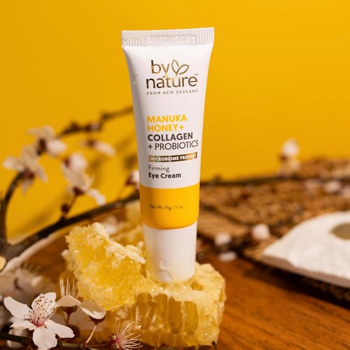 By Nature Eye Cream - Hydrating Manuka Honey & Collagen Formula for Dark Circles | 0.5oz