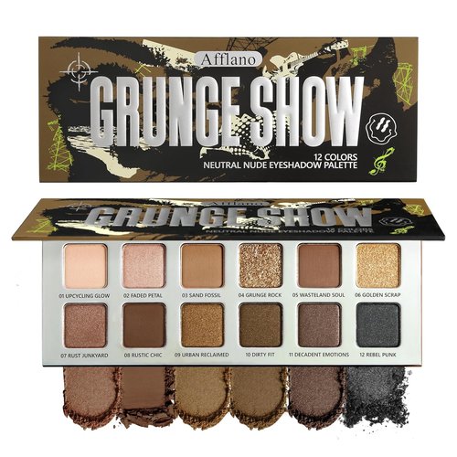 Skiennix Natural Nudes Eyeshadow Palette - Warm Taupe & Dark Brown Matte, Shimmer, Metallic | Travel-Friendly, Long-Lasting Compact for Everyday Looks