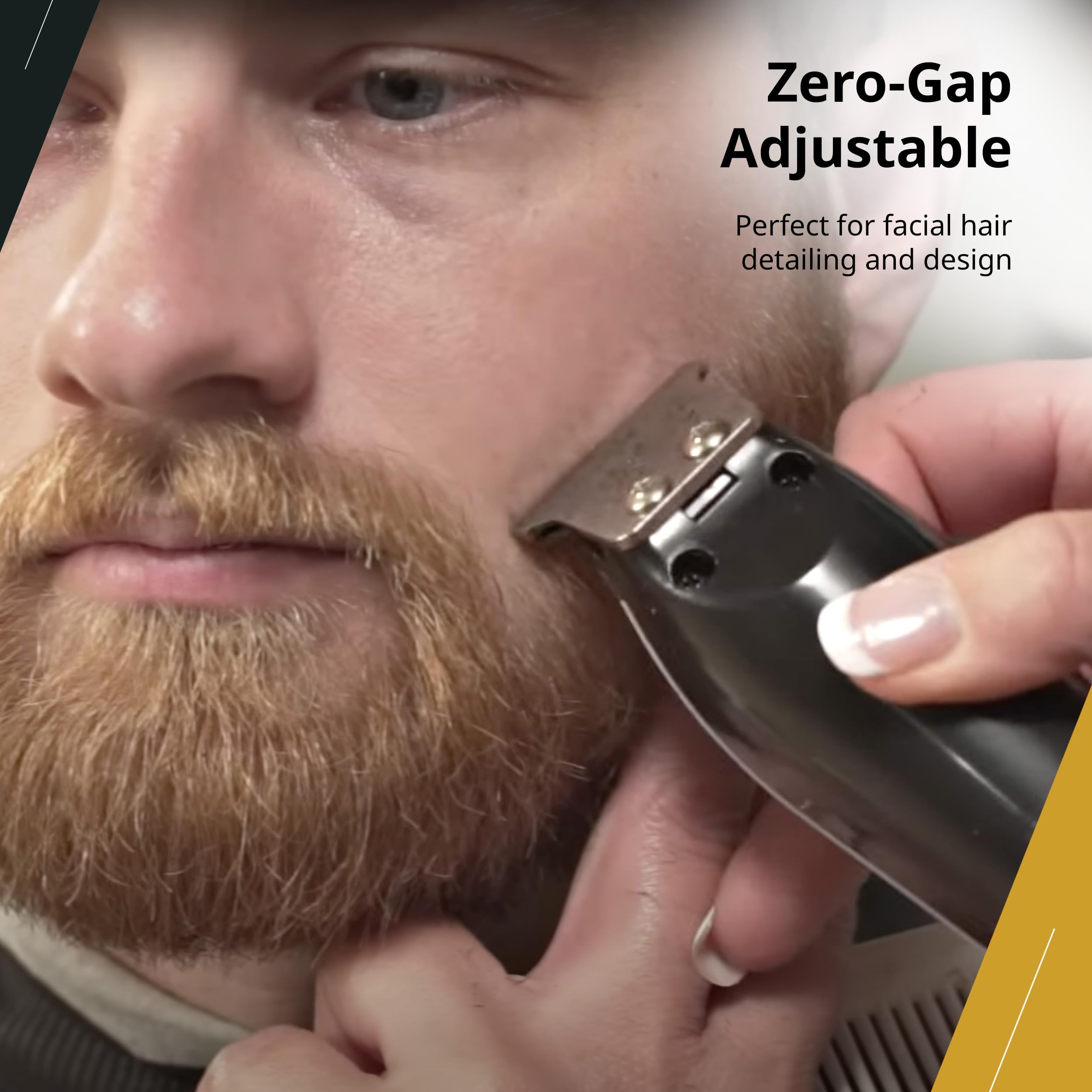 Wahl Professional Detailer Trimmer, Black, Adjustable T-Blade, Corded Lightweight Rotary Motor, Includes 3 Guides and Accessories