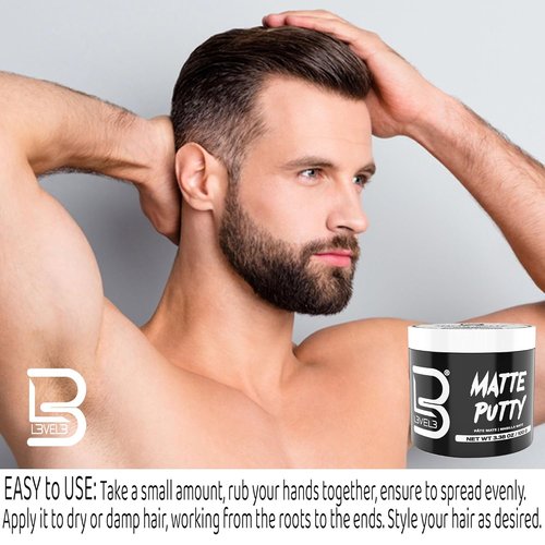 L3 Level 3 Matte Putty - Texturizing Hair Grooming Product for Men & Women - 3.5 Ounce Matte Finish