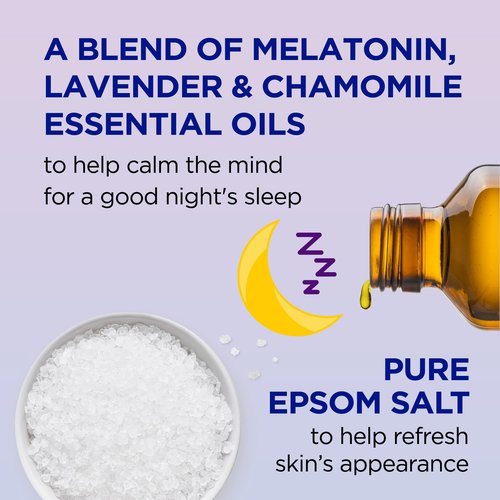 Dr Teal's Foaming Bath with Pure Epsom Salt, Sleep Blend with Melatonin, Lavender & Chamomile Essential Oils, 62.5 fl oz
