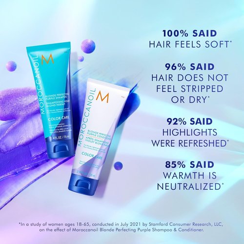 Moroccanoil Blonde Perfecting Purple Conditioner - Enhance Blonde Hair | 8.5 Fl Oz
