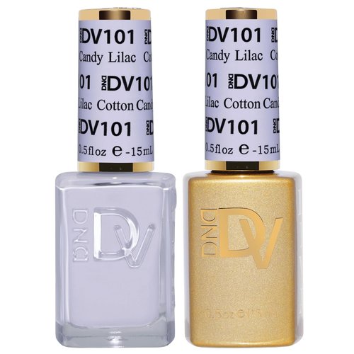 DND Gel Polish Coquette Collection - UV/LED Chip-Free Nail Duo in 101 Cotton Candy Lilac | 0.5 Fl Oz