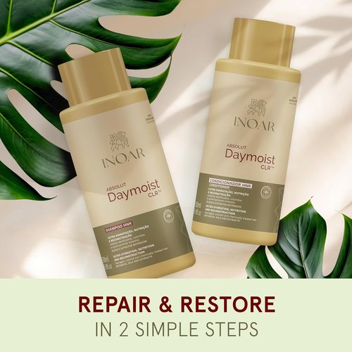 Inoar DayMoist Shampoo - Deep Hydration & Repair with Argan Oil Complex | 16.9 Fl Oz