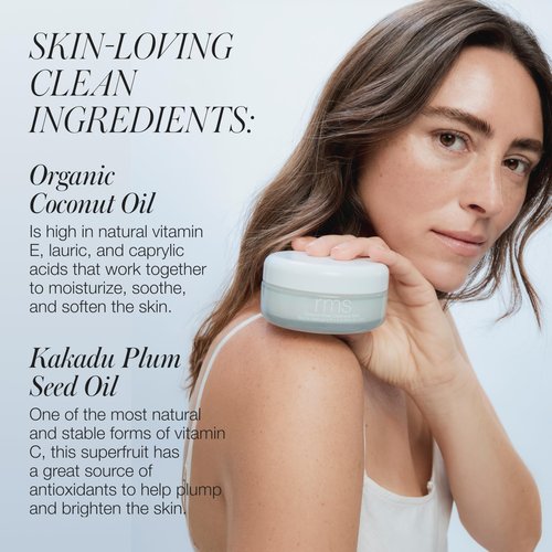 RMS Beauty Coconut Clean Cleansing Balm – Hydrating Balm-to-Oil Makeup Remover – Organic Coconut Oil & Kakadu Plum – Kind to Biome Certified – Gentle & Nourishing – 2.8 oz