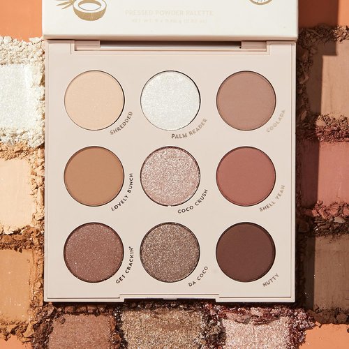 ColourPop Going Coconuts Eyeshadow Palette - Ultra-Velvety Cool-Toned Neutrals for Long-Lasting Eye Makeup (0.3 oz)