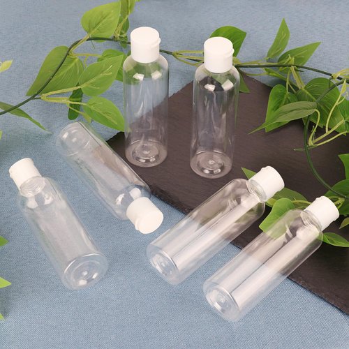 KUKLIPJIM 80 Pack 4 oz Plastic Bottles with White Top Caps, Clear Empty Bottles, Cosmetic Containers for Lotion and Shampoo, Travel-Friendly Bottles, BPA-Free for Liquids and Personal Care