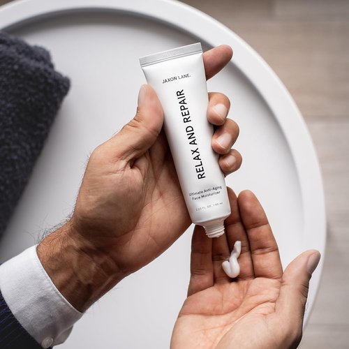 JAXON LANE Relax And Repair Anti-Aging Face Moisturizer For Men - Hydrating Night Cream With Niacinamide & Hyaluronic Acid