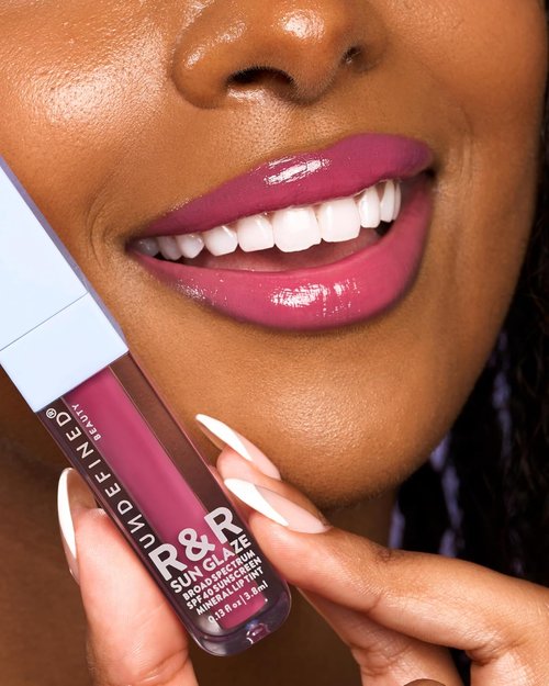 Undefined R&R | SPF 40 Mineral Lip Oil Tint Sunscreen - Hydrating Pink Tint for Sun Protection
