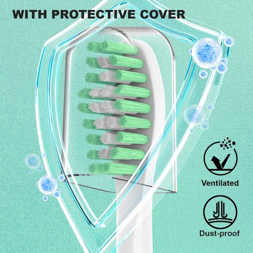 Replacement Toothbrush Heads for Philips Sonicare E Series, Compatible with Sonicare Essence Elite Advance CleanCare Screw-on Electric Toothbrush HX7022/66 HX7023/64, HX7023/30, 8 Pack