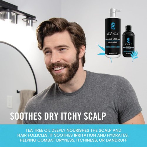 Billy Jealousy Flash Flood Hair & Body Moisturizer - Nourishing Tea Tree Formula for All Skin Types