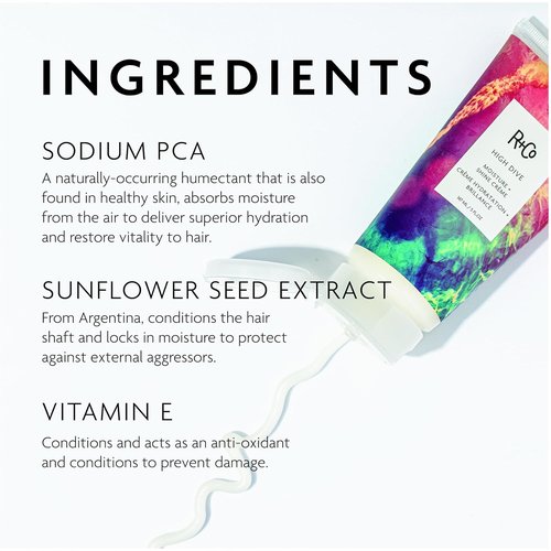 R+Co HIGH DIVE Moisture + Shine Crème - Hydrating Hair Cream for Softness & Gloss, All Hair Types