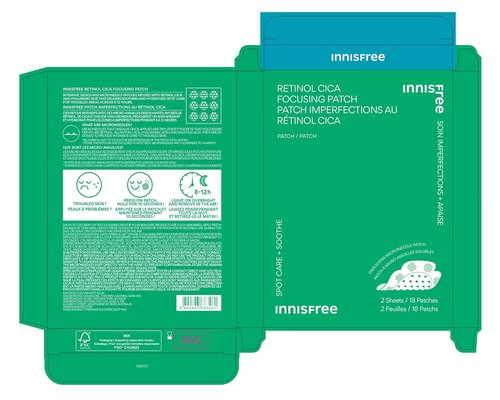 Innisfree Retinol Cica Focusing Patch - Hydrocolloid Acne Treatment with Salicylic & Hyaluronic Acid | 1 or 2 Pack