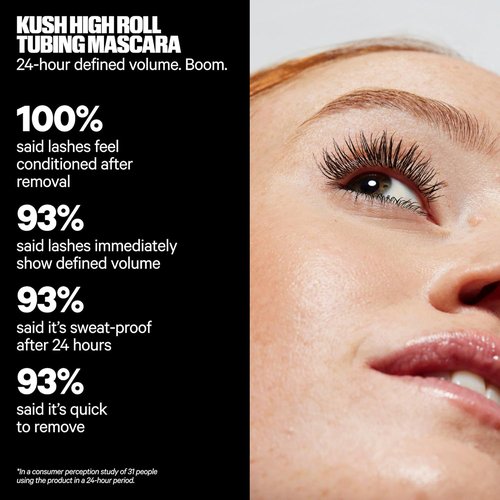 Milk Makeup KUSH High Roll Tubing Mascara - Longwear, Water-Resistant Formula for Natural Volume & Definition - 0.3 oz